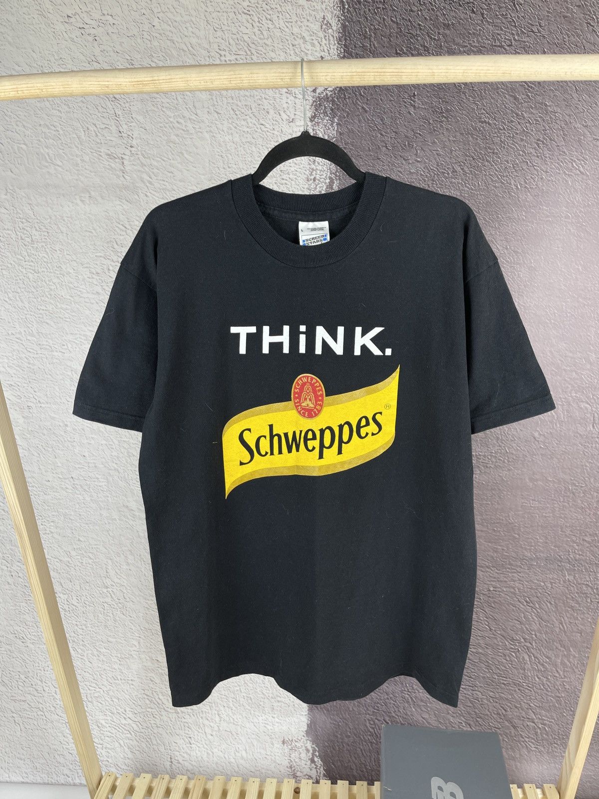 Screen Stars Vintage 90s Y2k Think Schweppes Tee Shirt