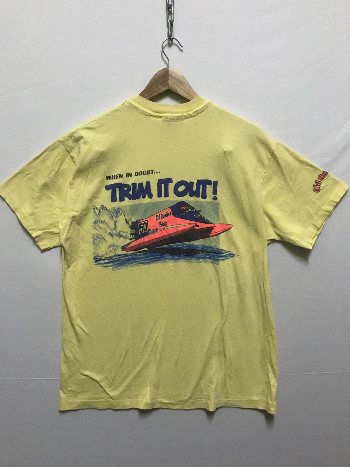 Vintage T Shirt Old Quaker Paints Single Pocket