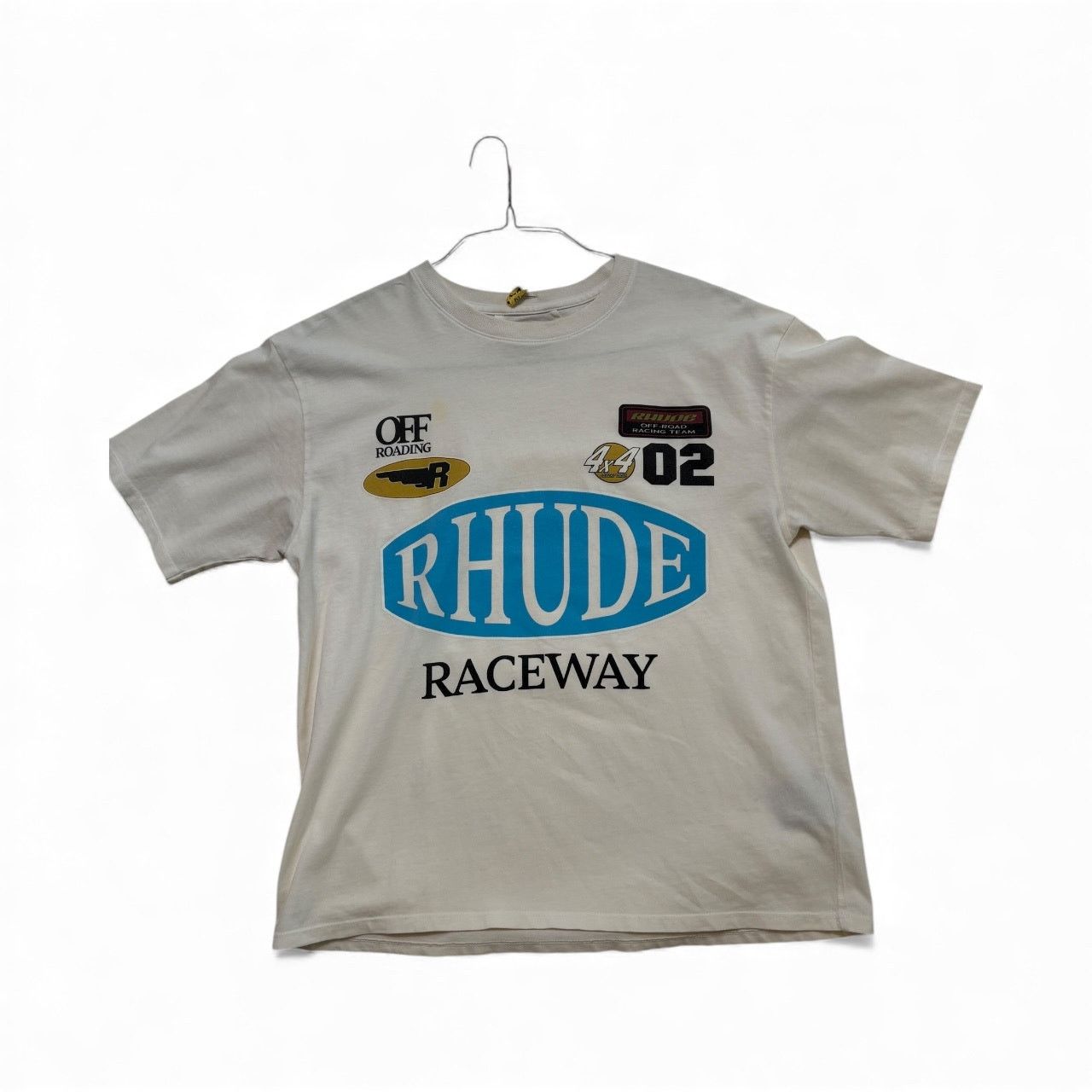 Rhude Ssense Exclusive Off White Raceway Tee T Shirt Hoodie, Sweatshirt | FlexRushtees.com