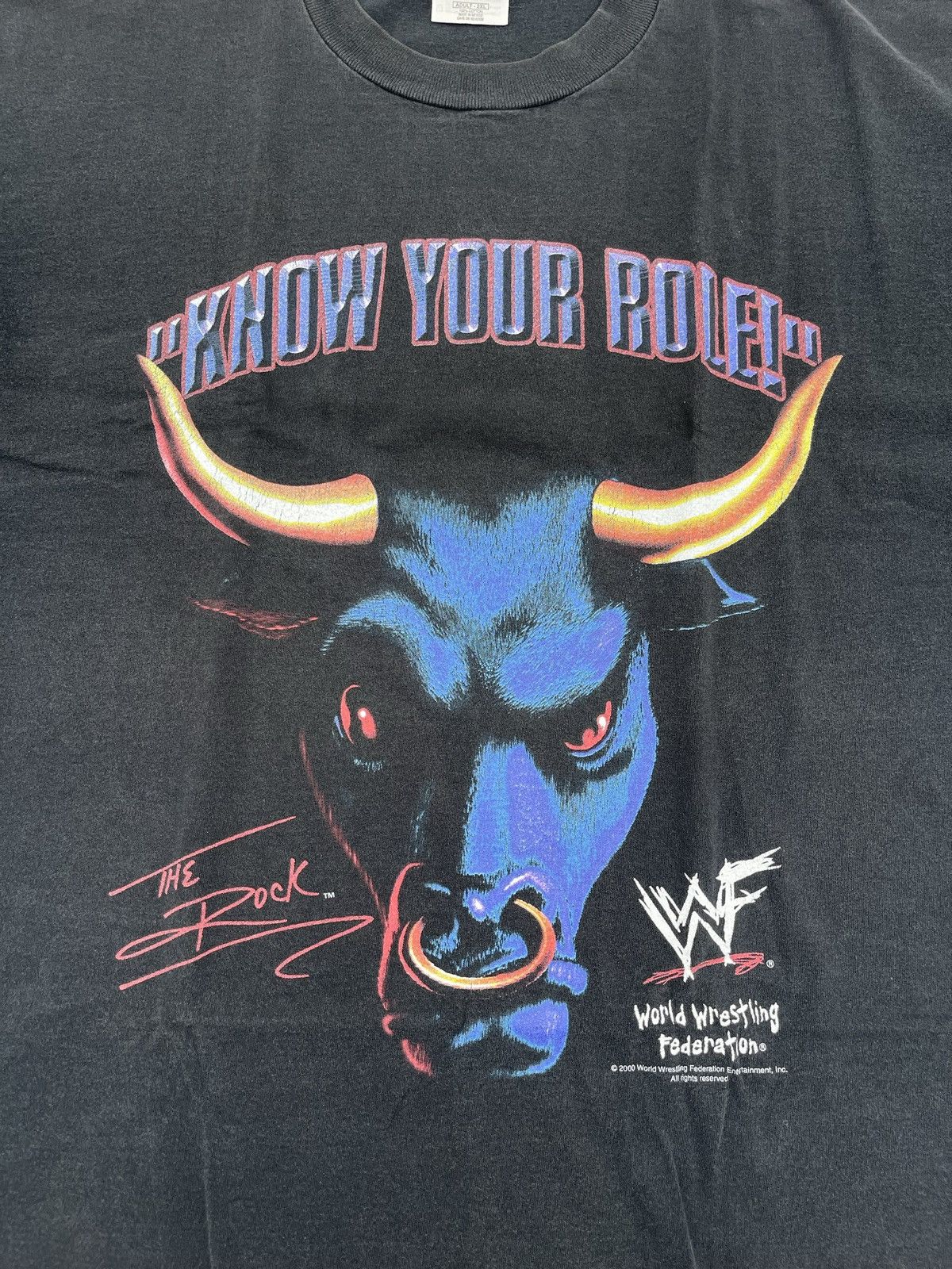 Wwf The Rock Vintage Tee Hoodie, Sweatshirt | FlexRushtees.com