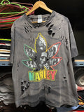 Vintage Sun Faded Bob Marley Thrashed Distressed T Shirt Hoodie, Sweatshirt | FlexRushtees.com
