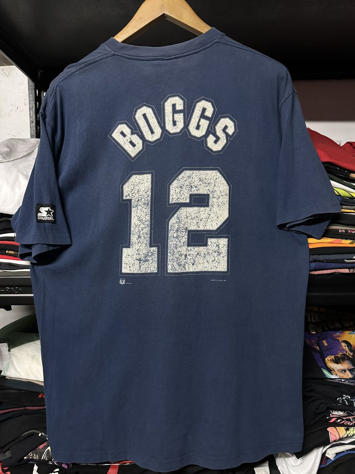 Starter X Vintage Vintage 90s Ny Starter Boggs 12 Mlb Sun Faded Tee