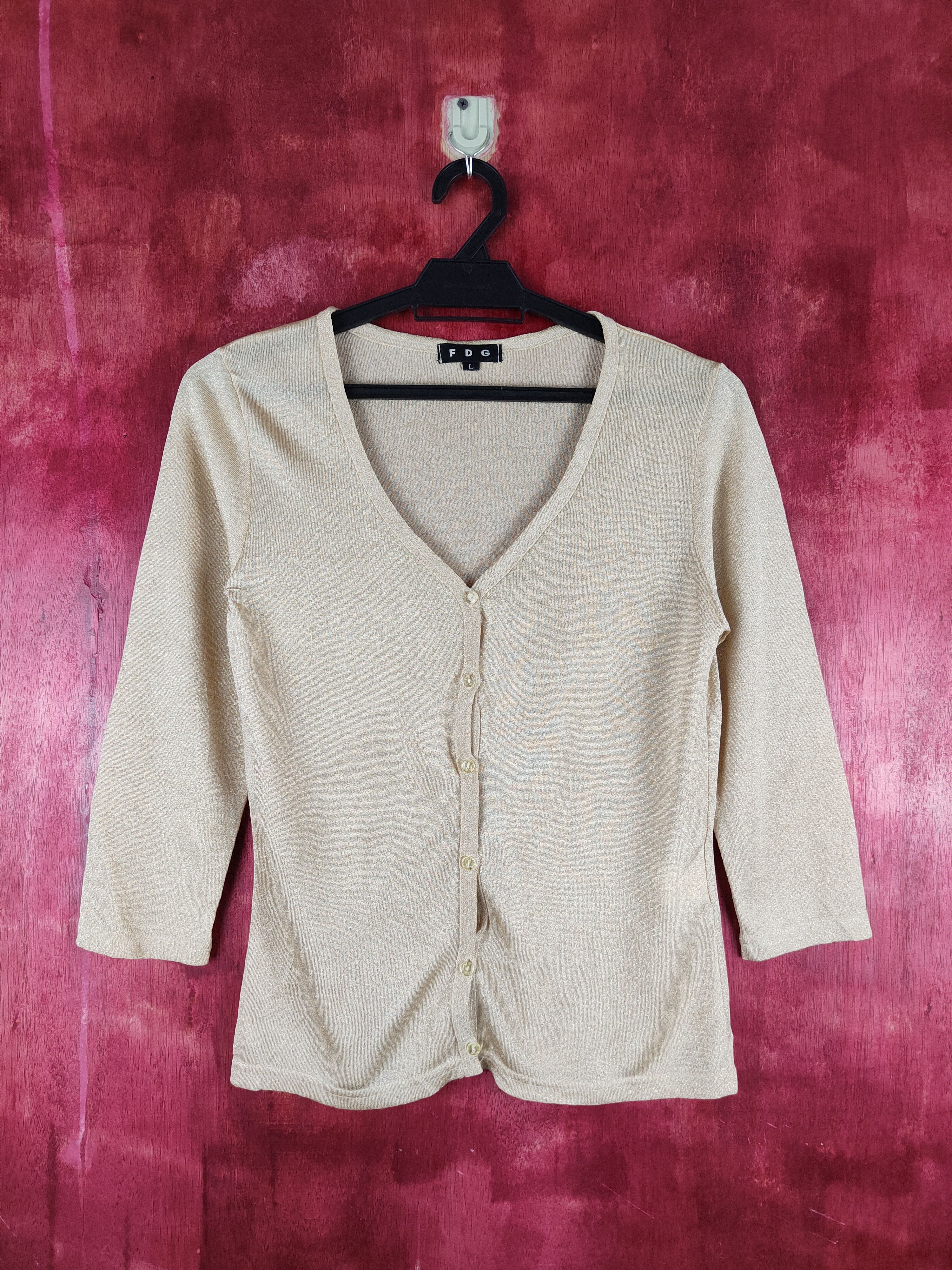 Vintage Fdg Gold Shining Cardigan S1059