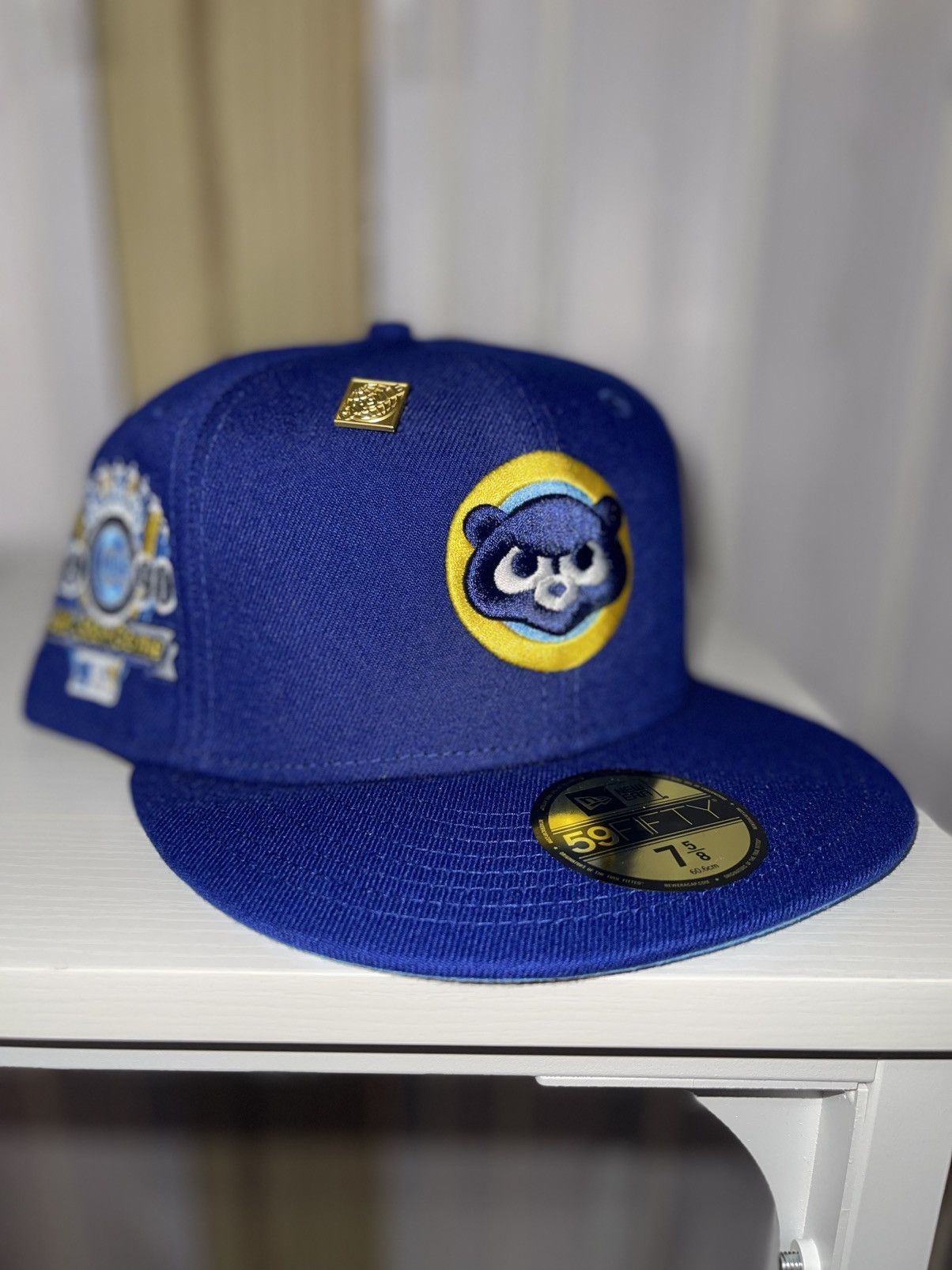 New Era Capsule Cubs Dark Royal Icey Brim Size 7 5 8