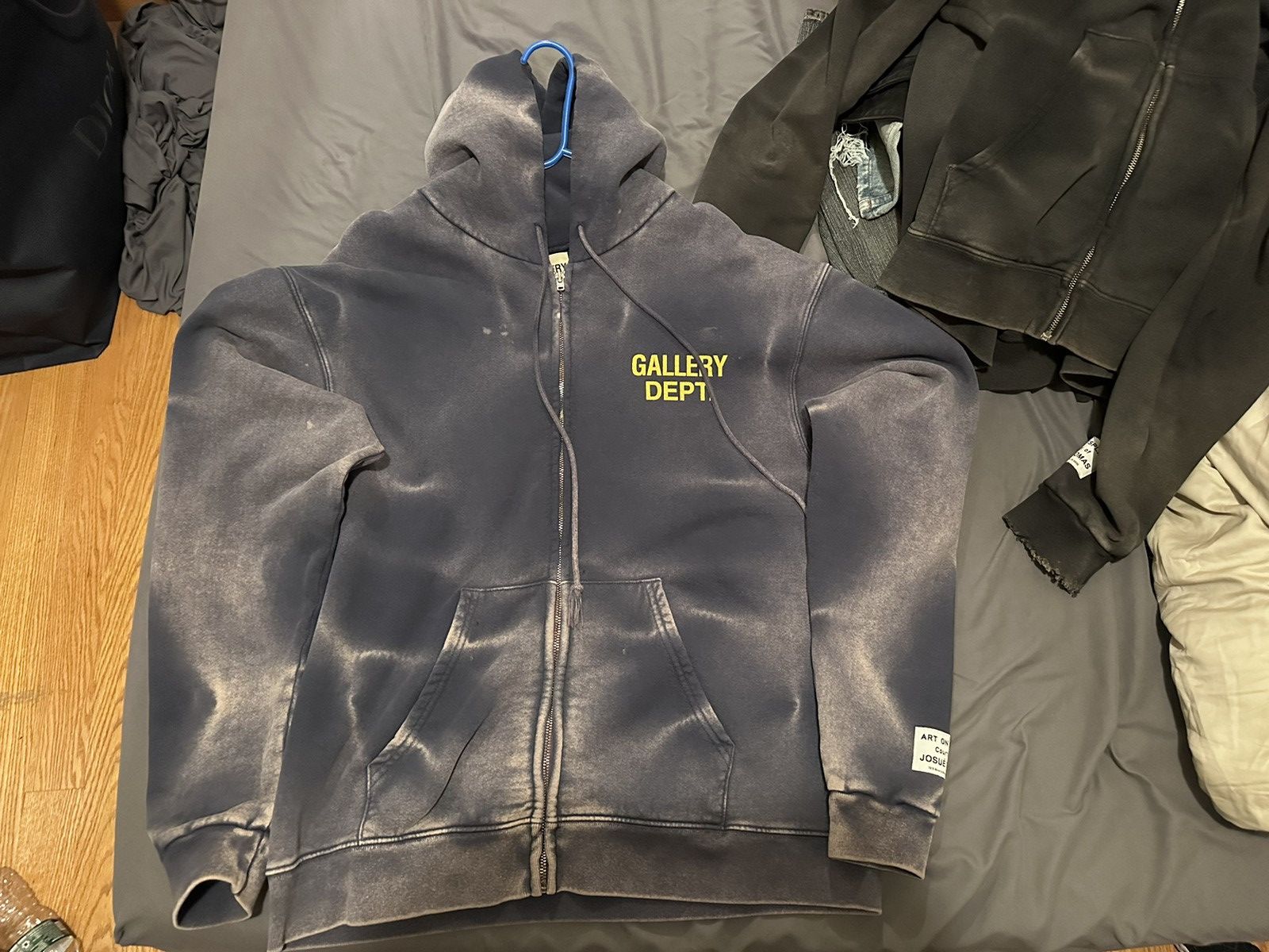Dept Gallery Dept Sun Faded Zip Hoodie Blue Large T-Shirts, Sweatshirt | FlexRushtees.com