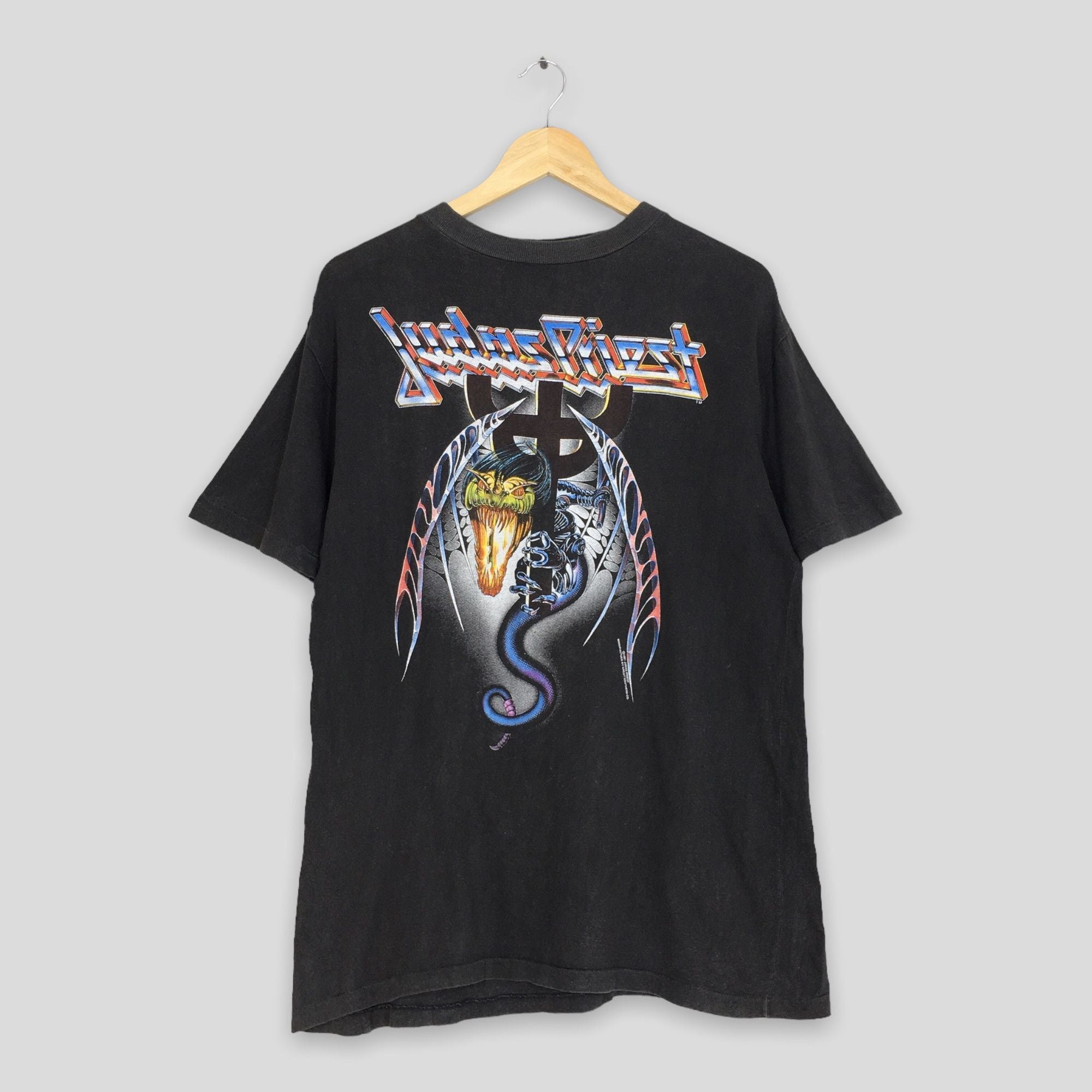 Band Tees Vintage 1991 Judas Priest Painkiller Rock Metal Tshirt Large Hoodie, Sweatshirt | FlexRushtees.com