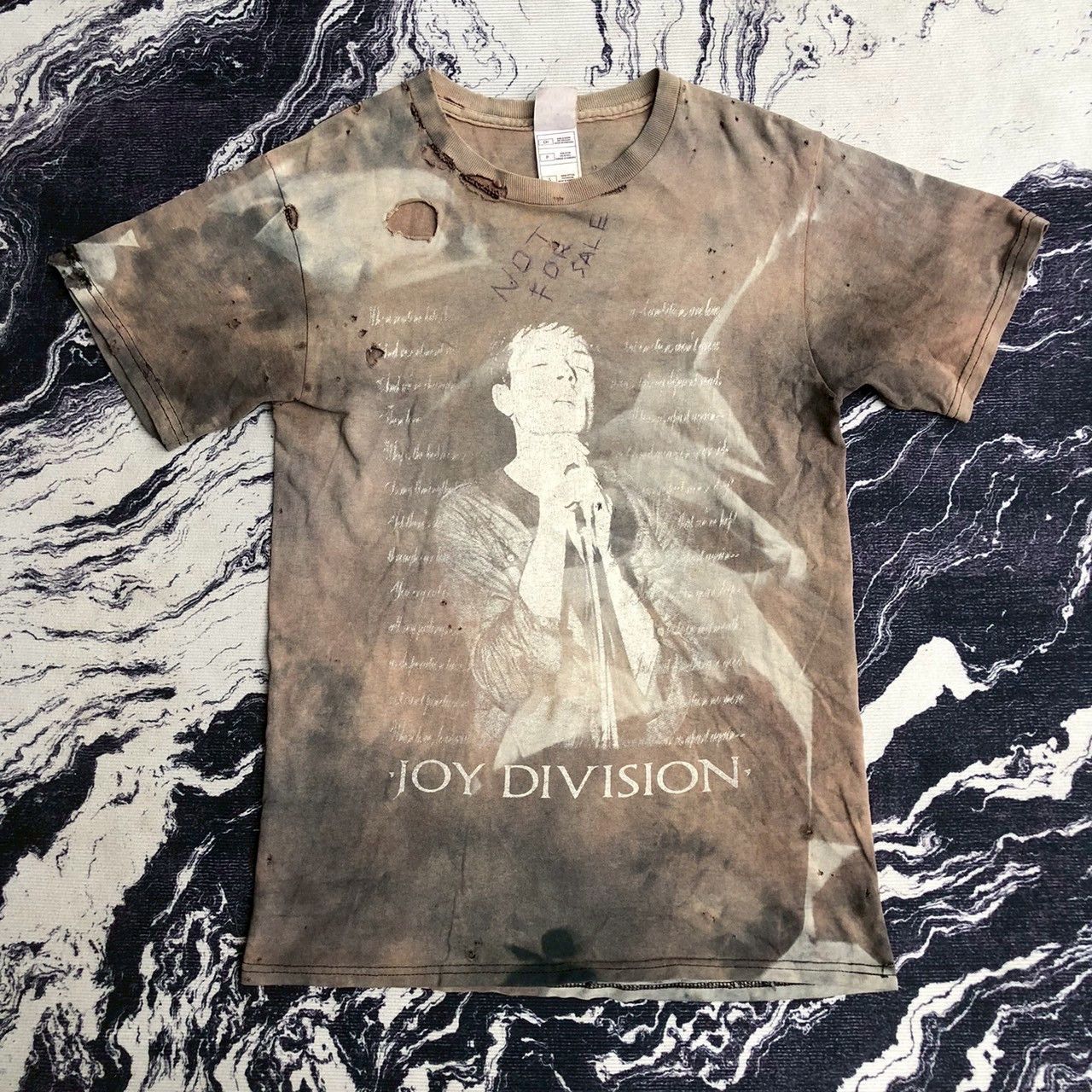 Band Tees Joy Division Ian Curtis Thrashed Vintage Tee Hoodie, Sweatshirt | FlexRushtees.com