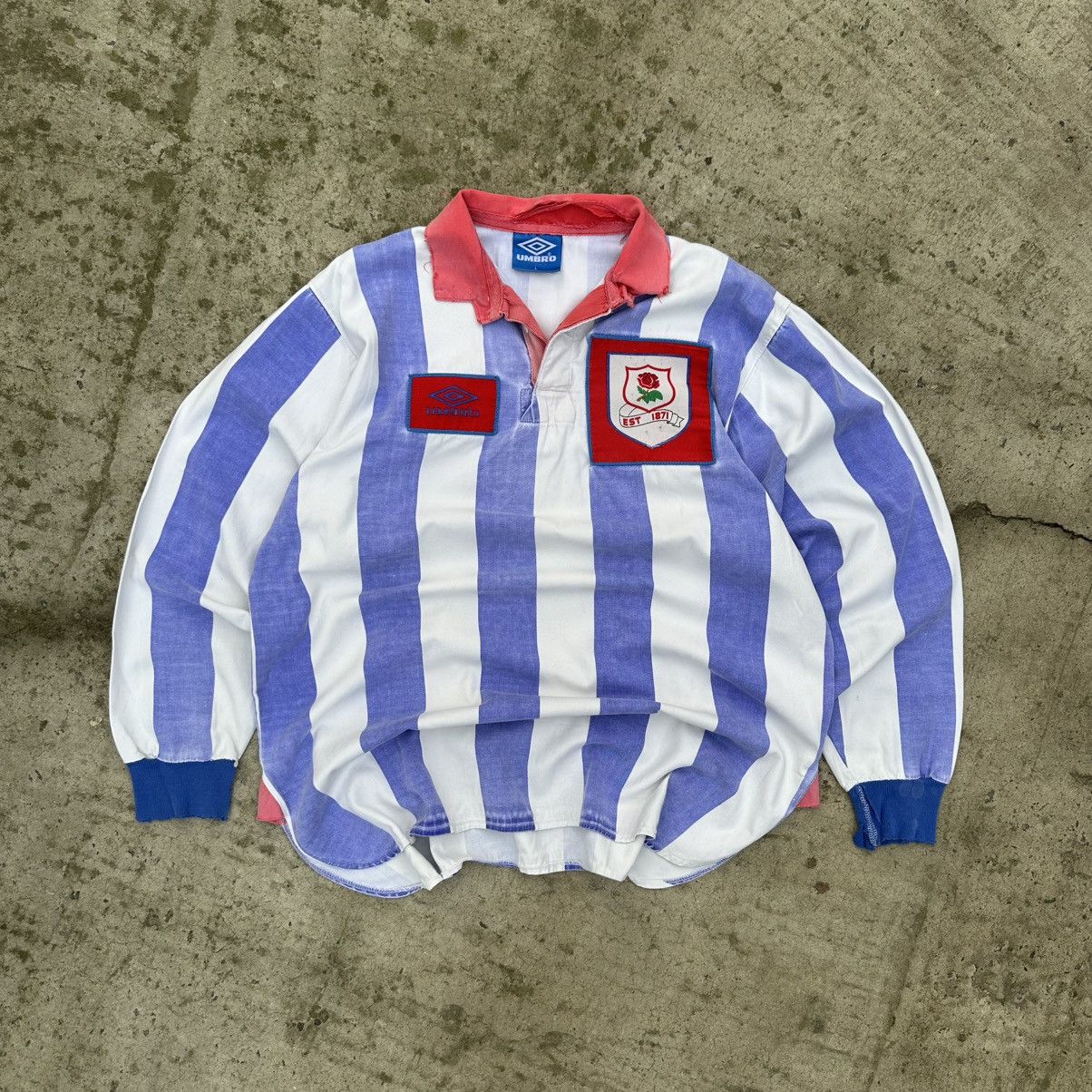 Vintage Umbro England Long Sleeve T Shirts 80 70s Y2k Rugby