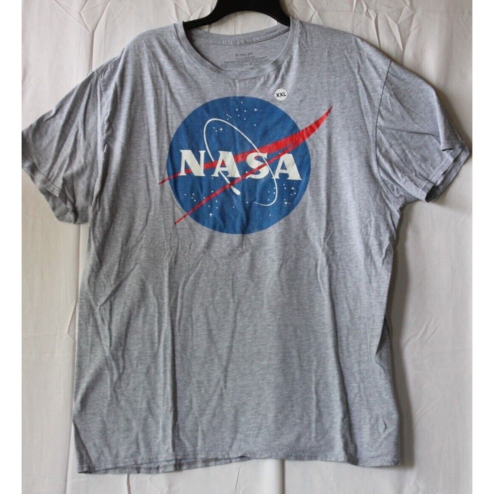 Nasa Meatball Logo W Outer Stroke Grey T Shirt Sz Xxl Cool