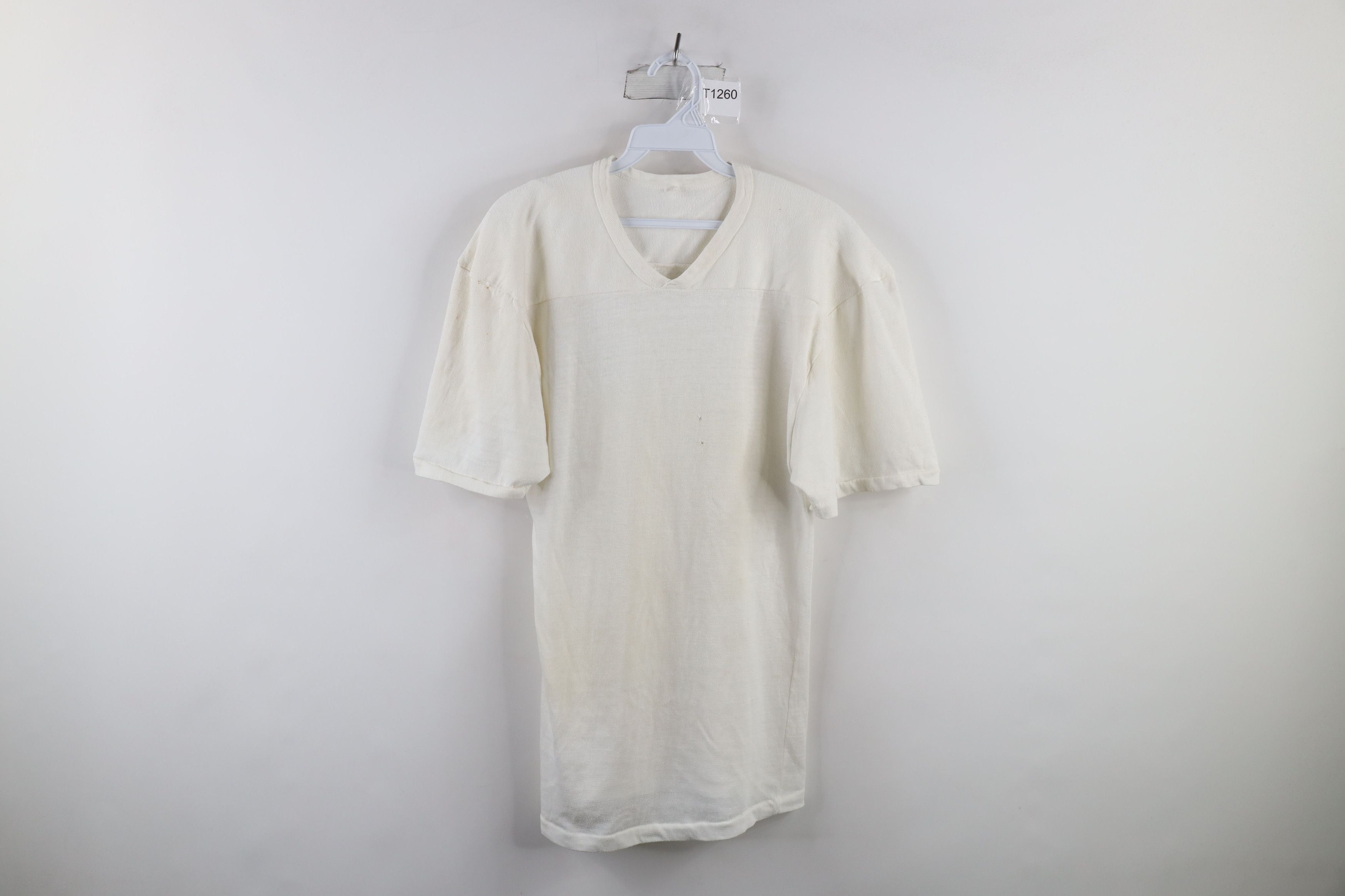 Vintage 60s 70s Streetwear Blank Football Jersey T Shirt Usa