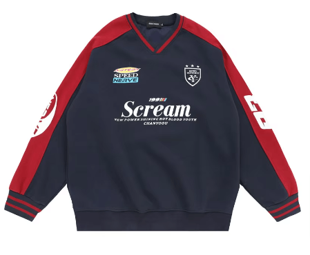 Vintage Scream Black L Long Sleeve Streetwear