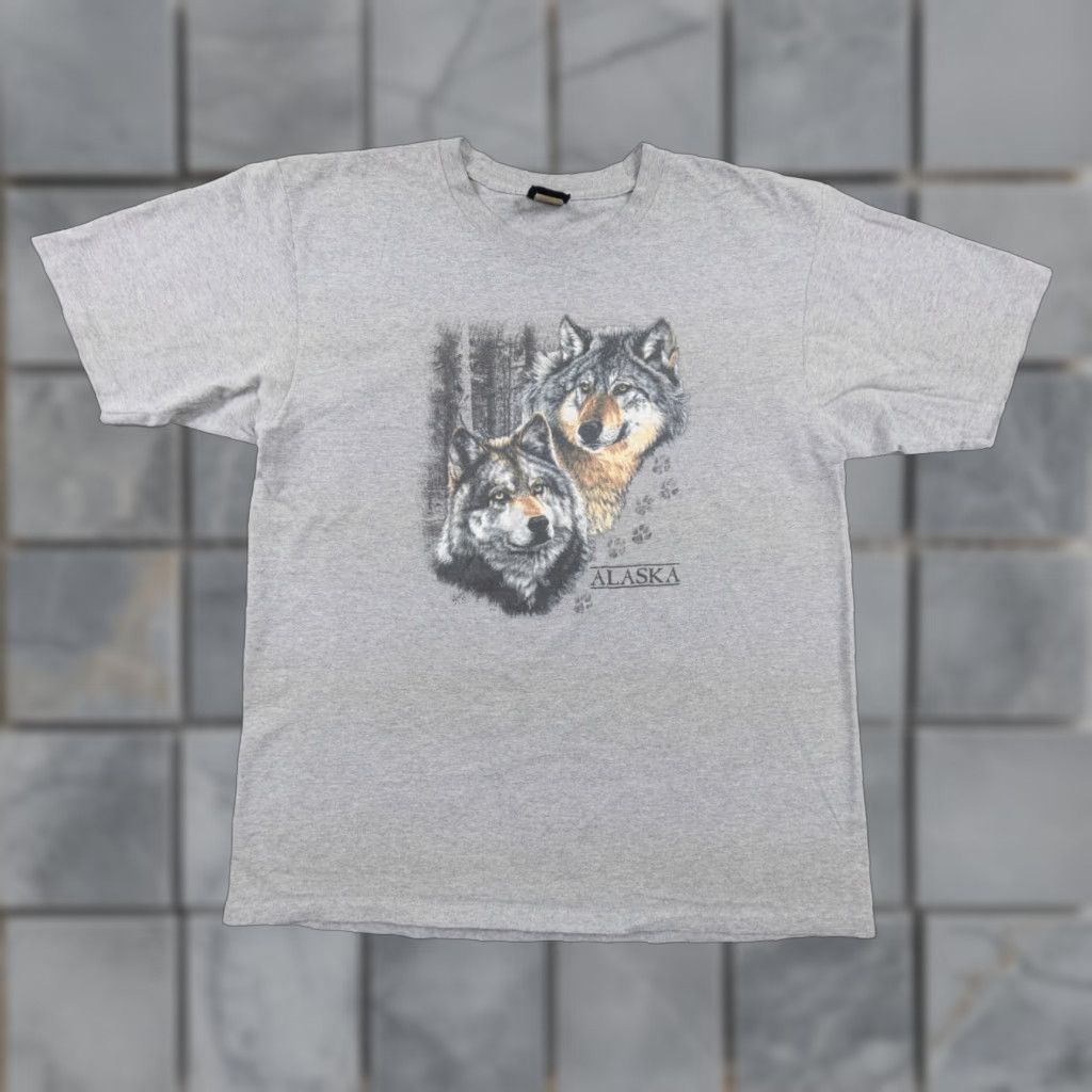 Vintage Prairie Mountain T Shirt Adult Xl Gray Wolves 90s Short Sleeve Crew Neck Mens Ballpa