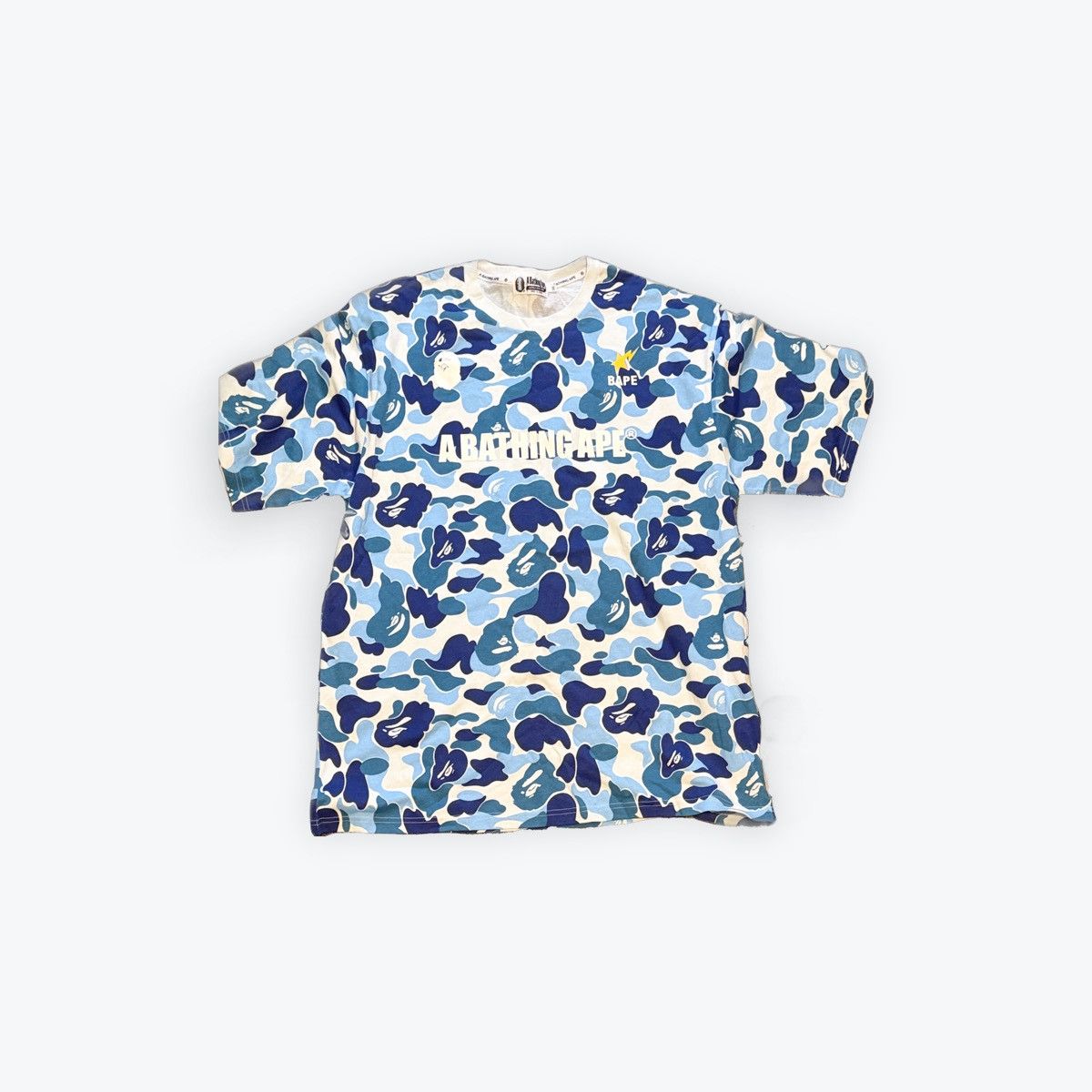 Blue Camo Bape Tee Hoodie, Sweatshirt | FlexRushtees.com