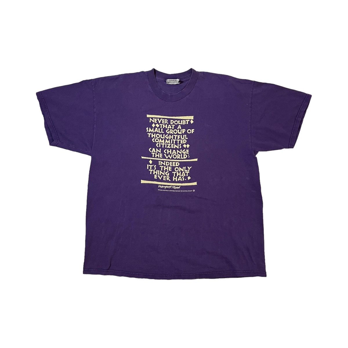 Vintage 90s Margaret Mead Gandhi Quotes Tee Hoodie, Sweatshirt | FlexRushtees.com