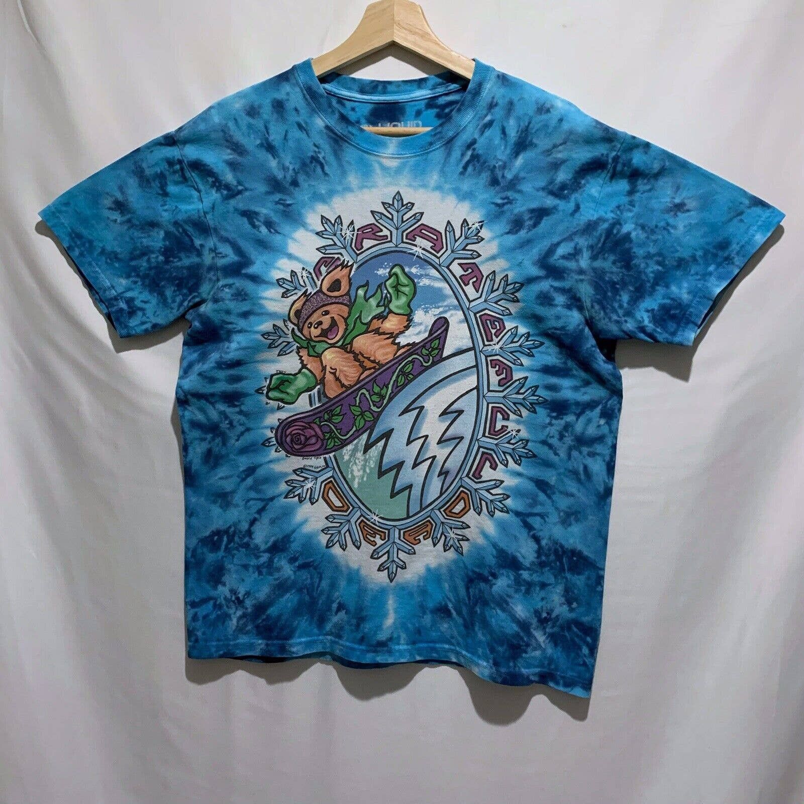 Dead Grateful Dead Liquid Blue Snowboard T Shirt Small Medium Hoodie, Sweatshirt | FlexRushtees.com