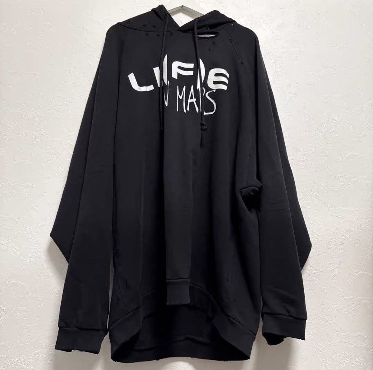 Simons Raf Simons Fall Winter 2020 Slogan Distressed Hoodie