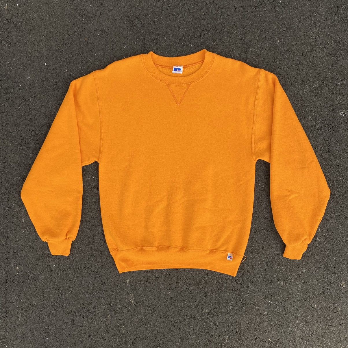 Vintage 90s Russell Mustard Yellow Sweatshirt