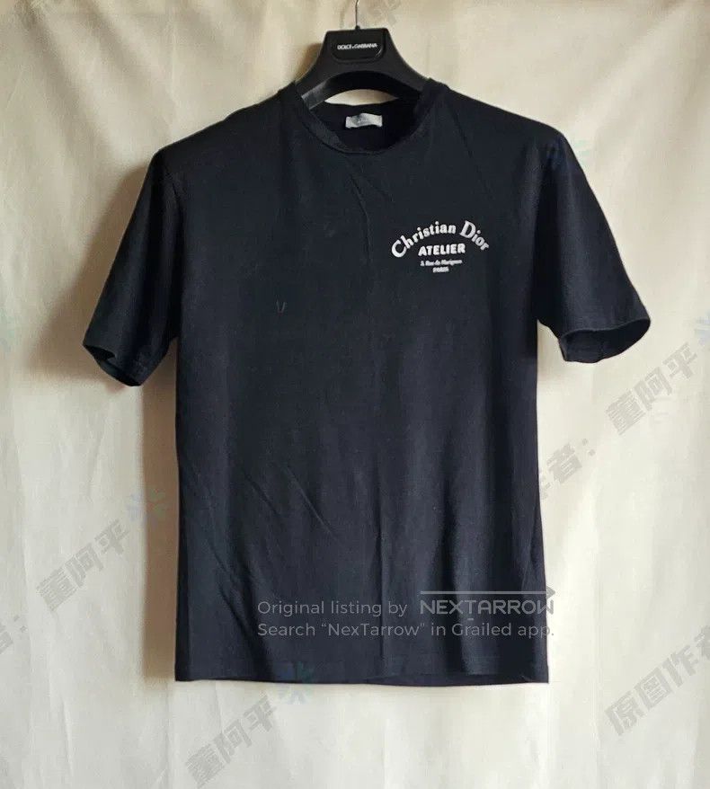 Dior Black Slogan Logo Short Sleeved T Shirt Hoodie, Sweatshirt | FlexRushtees.com