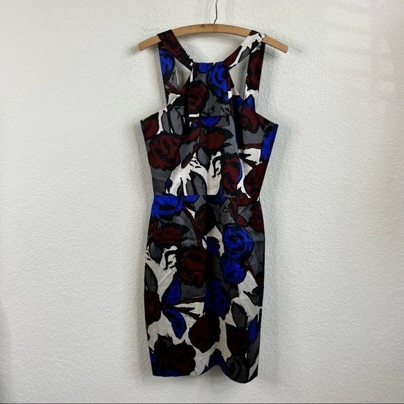 Designer Trina Turk Hammered Silk Signed Rose Floral Halter Sheath Dr T-Shirts, Hoodie, Sweatshirt | AU16VibeMintTees.com