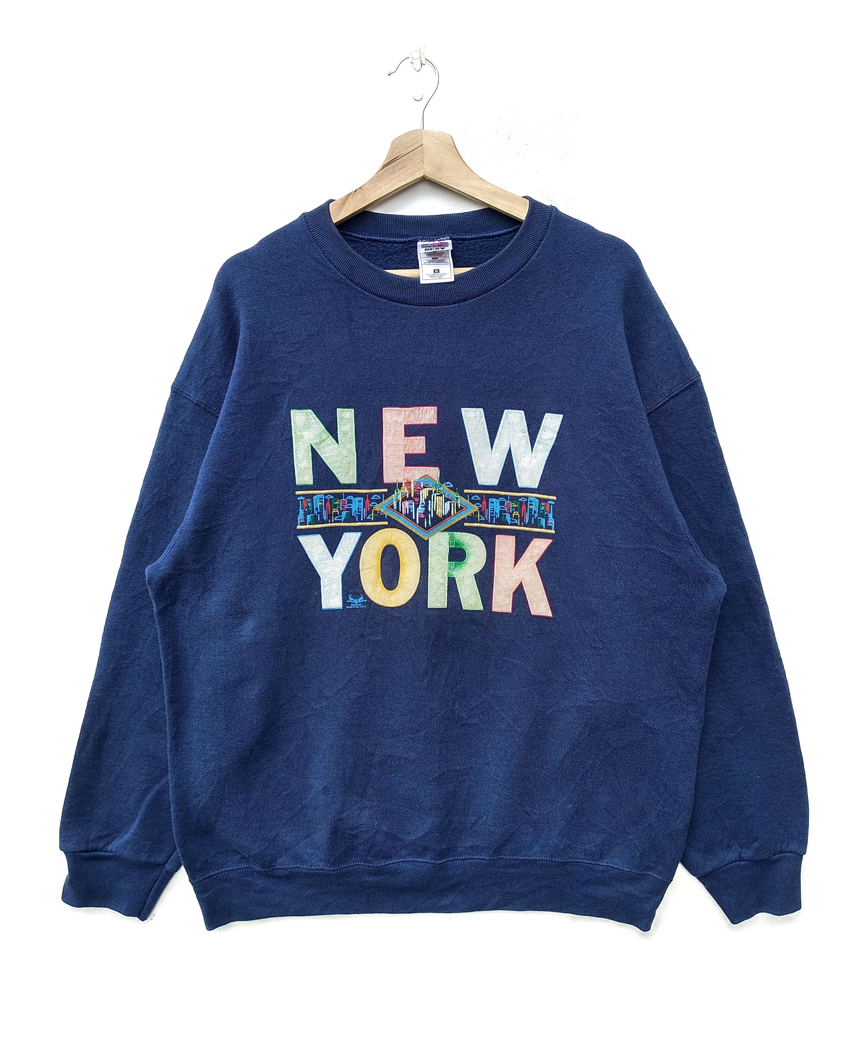 Vintage Fruit Of The Loom New York City Print Sweatshirt Xl