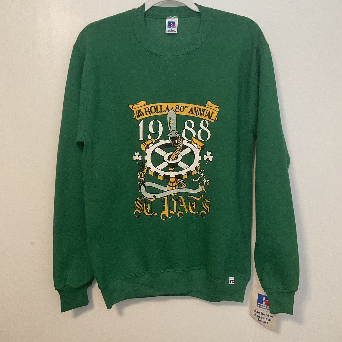 Vintage Russell Athletic Missouri Rolla St Pat S 1988 Sweatshirt Nwt