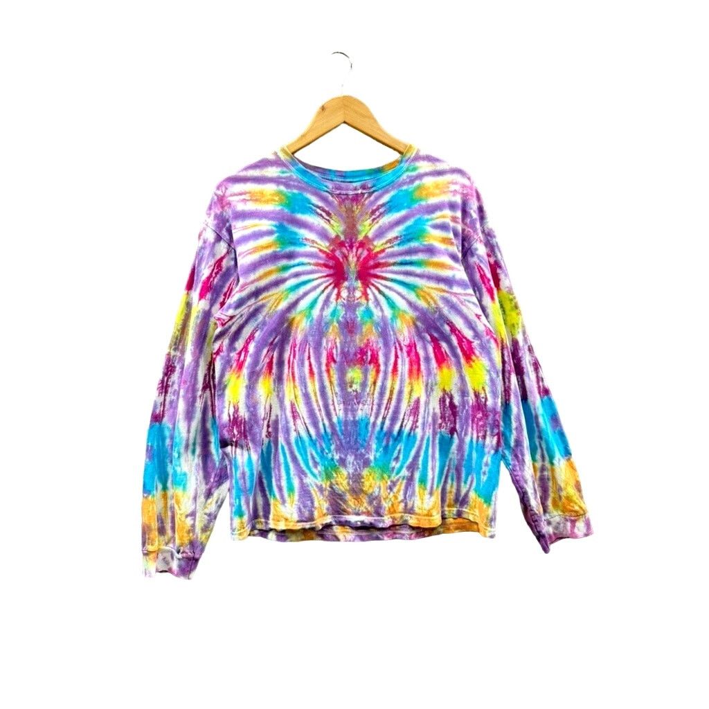 Vintage 1990 S Anvil Multicolor Tie Dye L S Graphic T Shirt
