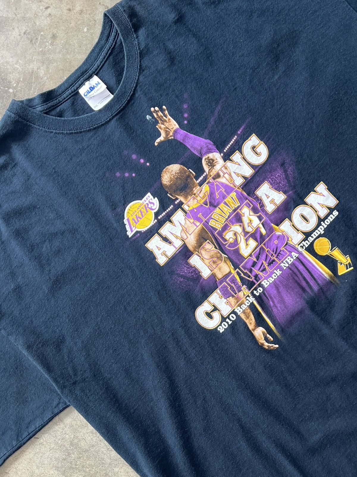 Vintage La Lakers Kobe 2010 Back To Back Champions Tee 3xl Hoodie, Sweatshirt | FlexRushtees.com