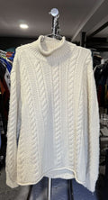 Leon Dore Aime Leon Dore Cable Knit Sweater Ivory Wool Mens Size L