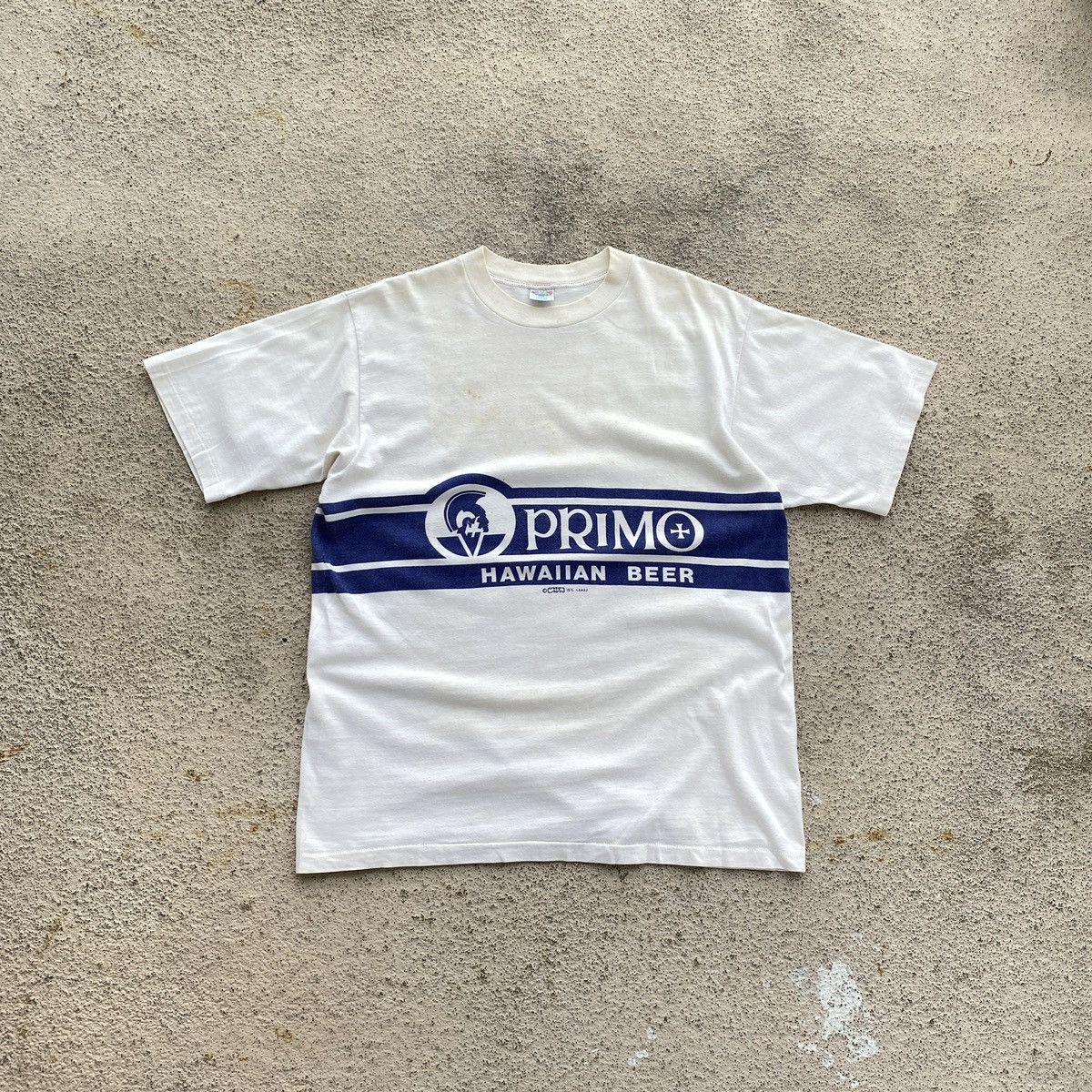 Vintage 70s Primo Hawaiian Beer T Shirt Wraparound Hawaii