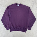 Vintage 1990s Purple Blank Jerzees Crewneck Sweatshirt