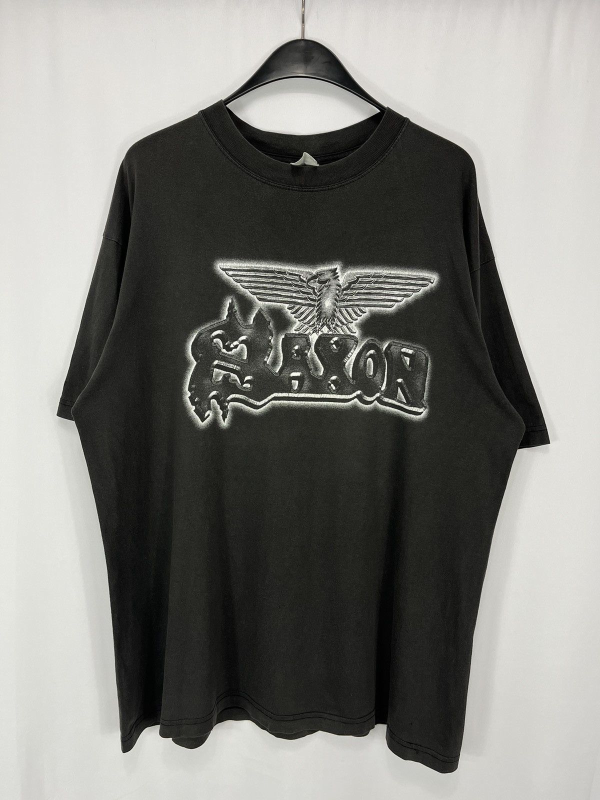 Vintage Saxon Killing Ground European Tour Faded T Shirt Hoodie, Sweatshirt | FlexRushtees.com