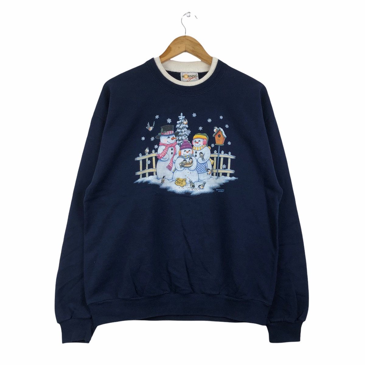 Vintage 90s Merry Christmas Winter Snow Santa Claus Crewneck T-Shirts, Hoodie, Sweatshirt | FlexRushtees.com