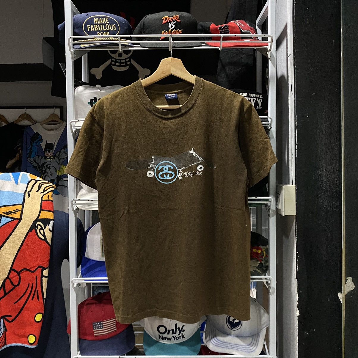 90s Vintage Stussy Tee Shirt Medium Made In Usa Rare Graphic Hoodie, Sweatshirt | FlexRushtees.com