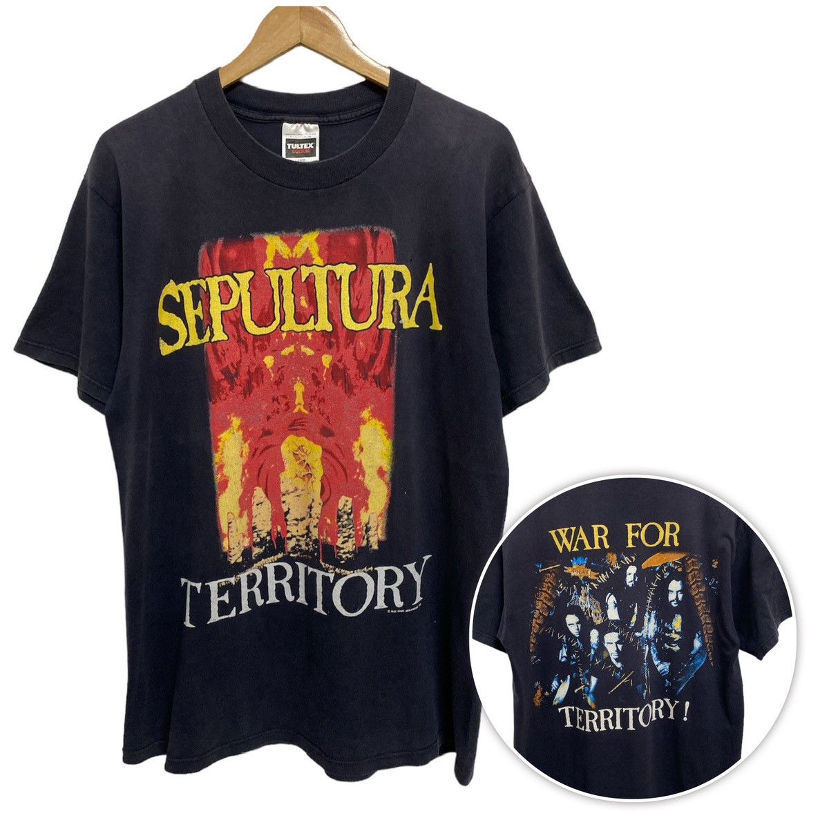 Vintage 1993 Sepultura Teritory Blue Grape Tshirt Hoodie, Sweatshirt | FlexRushtees.com