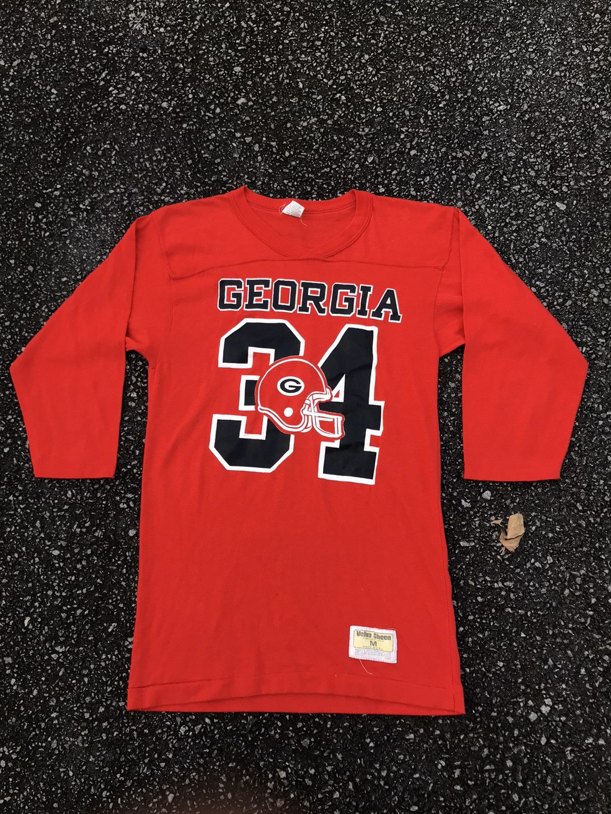 Vintage 80s Georgia Bulldogs American Football Raglan Tee Hoodie, Sweatshirt | FlexRushtees.com