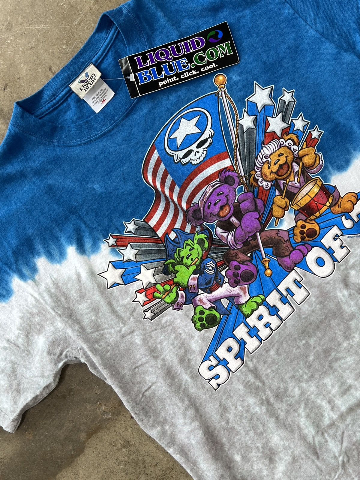 Vintage 2007 Grateful Dead Liquid Blue Soldiers Tee Medium Hoodie, Sweatshirt | FlexRushtees.com