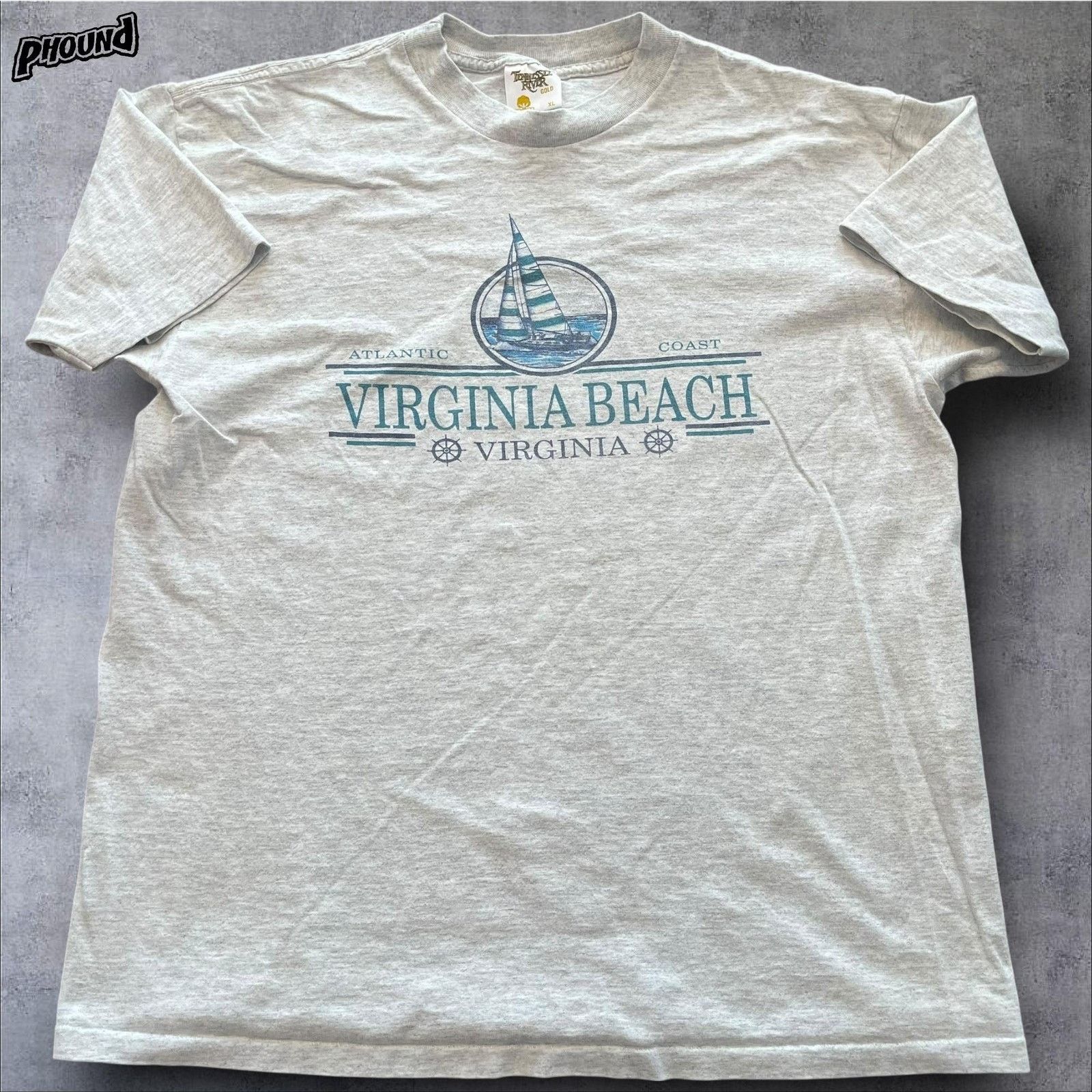 Vintage Virginia Beach Shirt Xl Sailboat Graphic Made Usa Souvenir