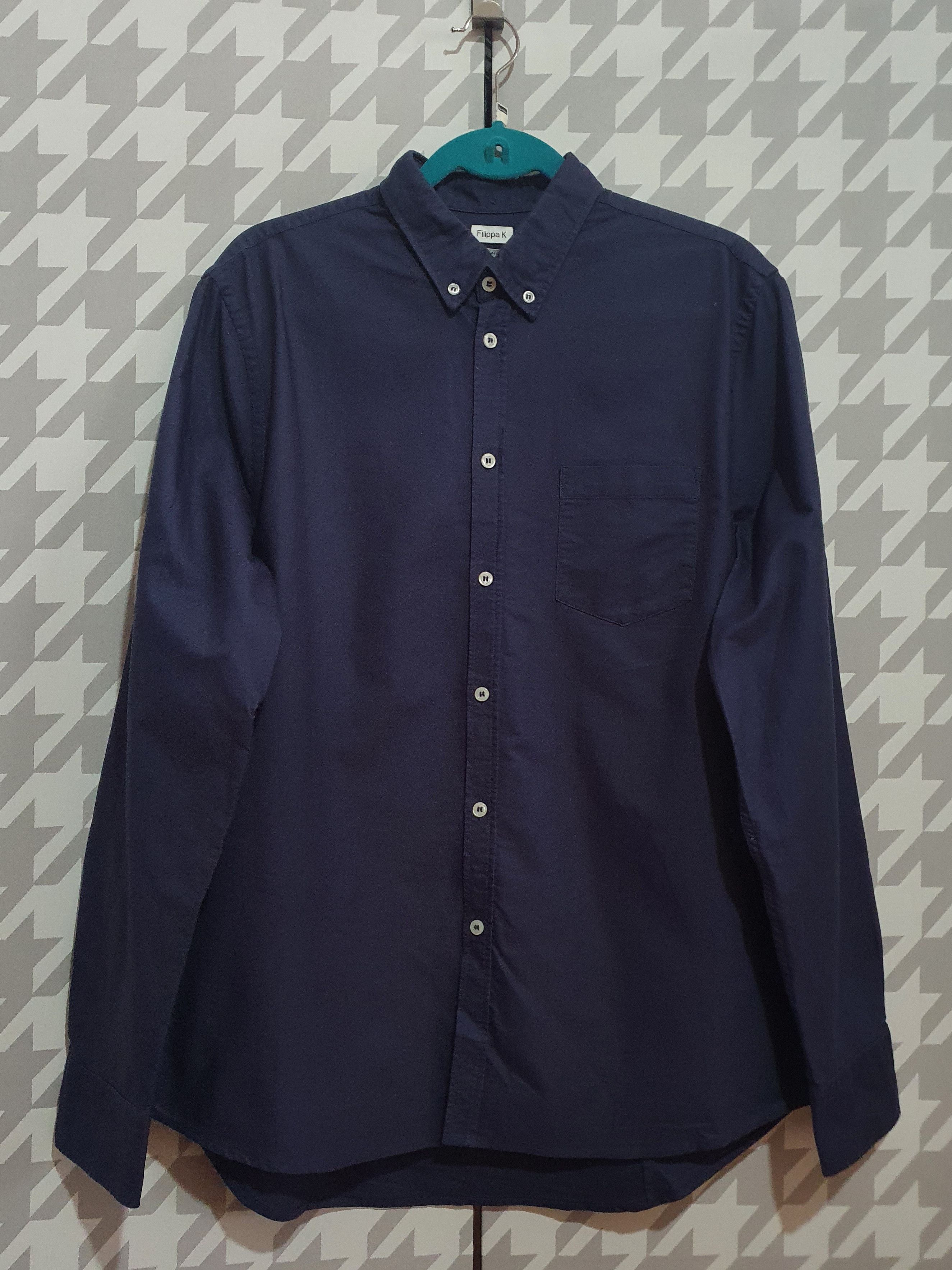 Filippa K Blue Cotton Shirt Hoodie, Sweatshirt | FlexRushtees.com
