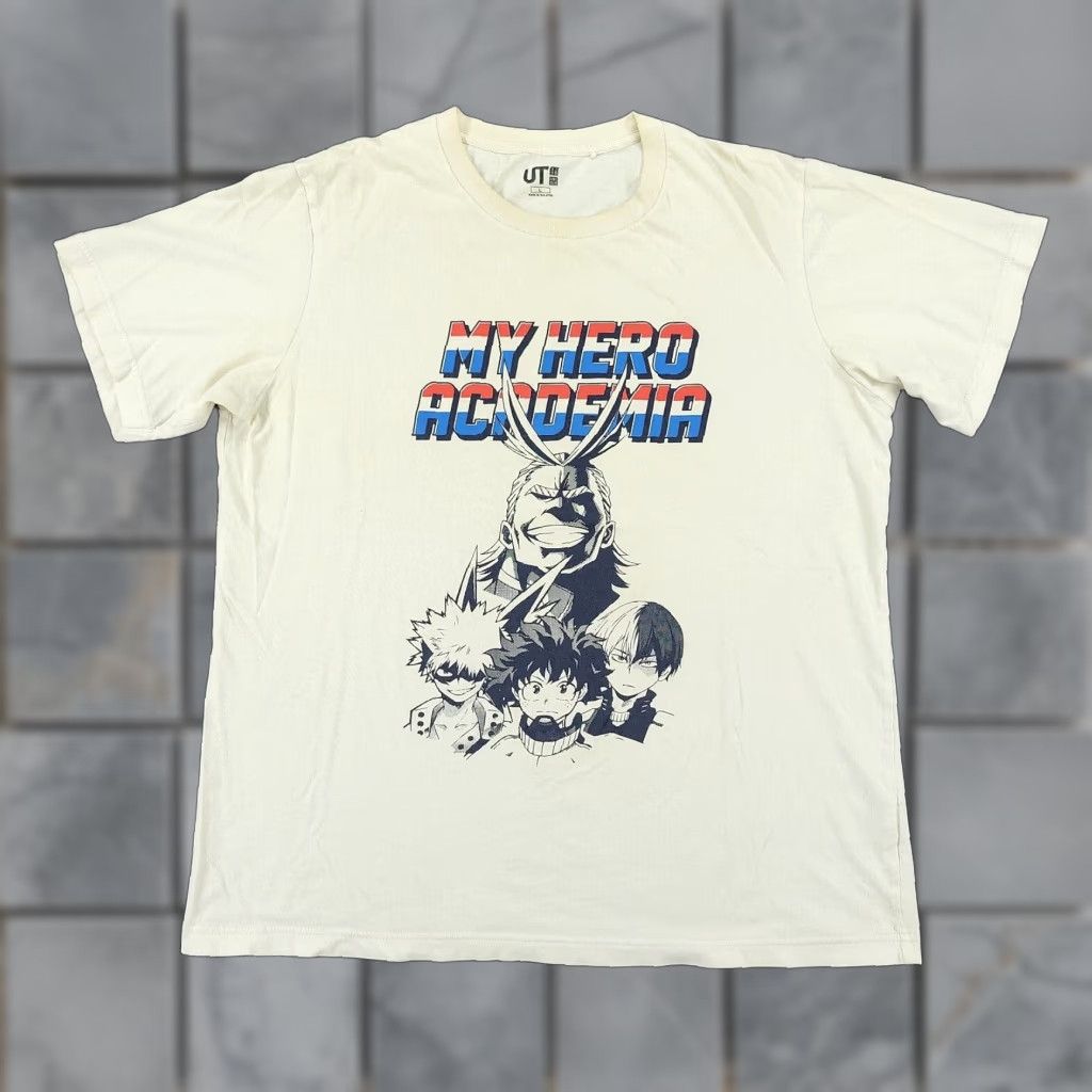 My Hero Academia Shirt Men S Large Beige Graphic Tee Anime Mens