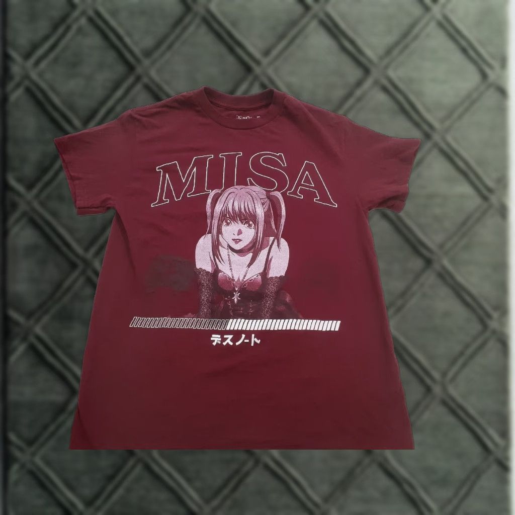 Vintage Death Note T Shirt Misa Red Black White Vintage Japanese Cotton Small