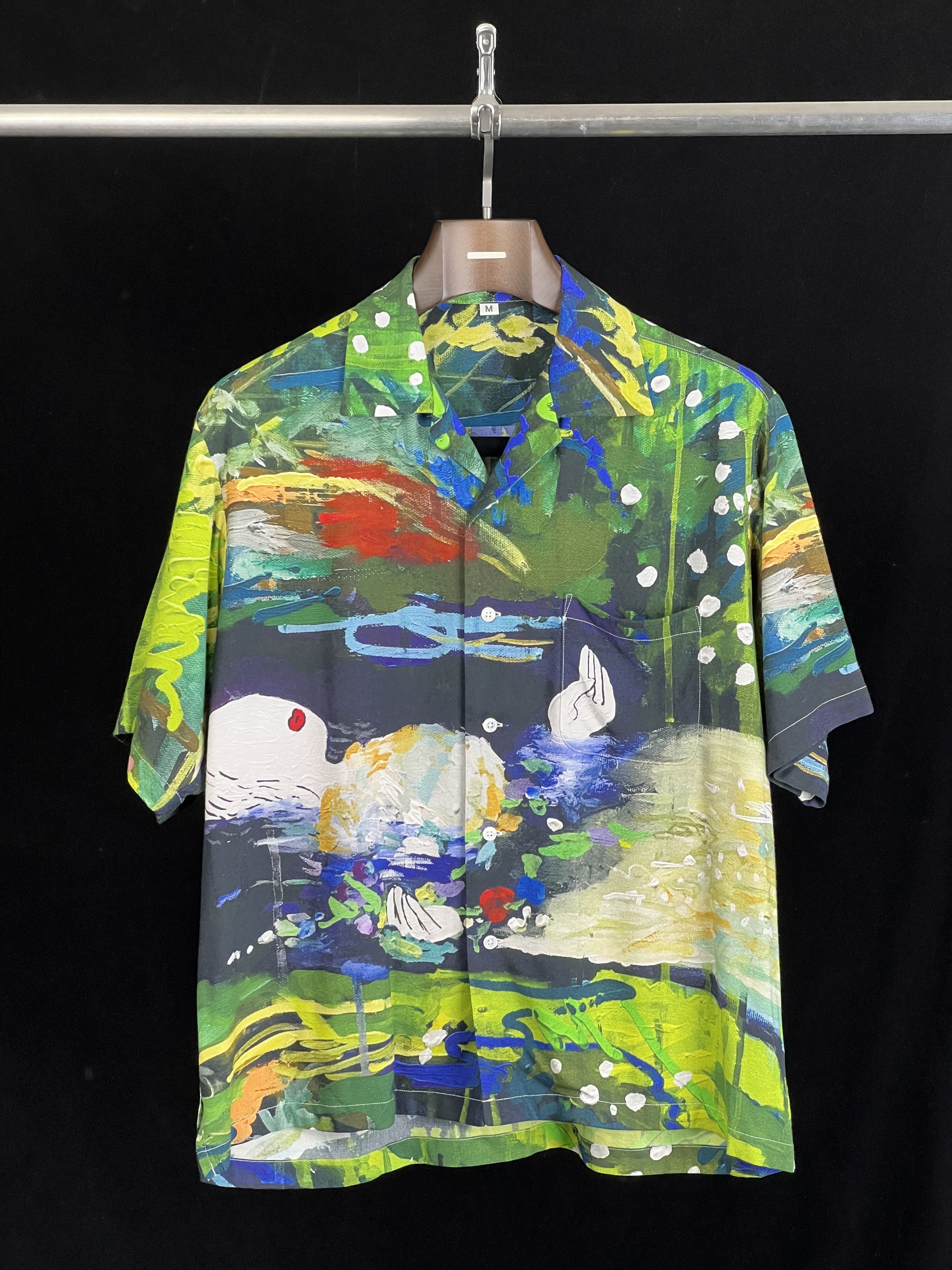 Japanese Brand Unworn Jp Artist Painting Shirt Short Sleeve