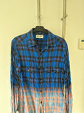 Saint Laurent Paris Two Tone Bleached Flannel Shirt