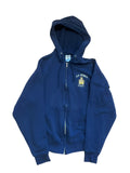 Vintage Y2k Blue Jerzees A P Morris Full Zip Hoodie Sz S