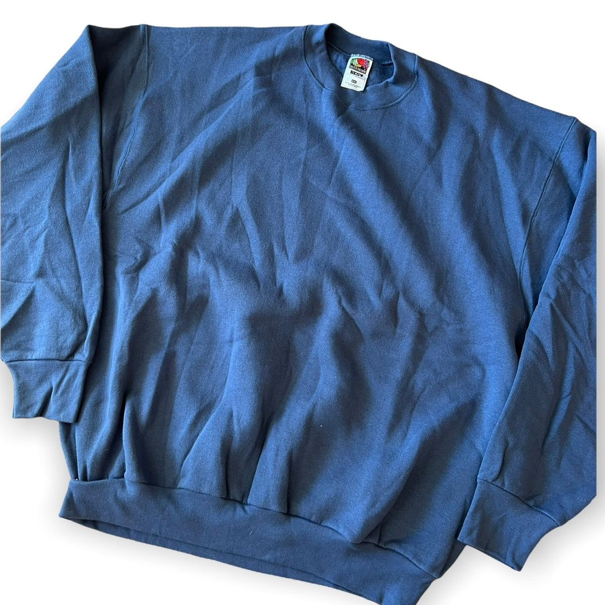 Vintage 90s Fruit Of The Loom Blank Crew Sweatshirt Made