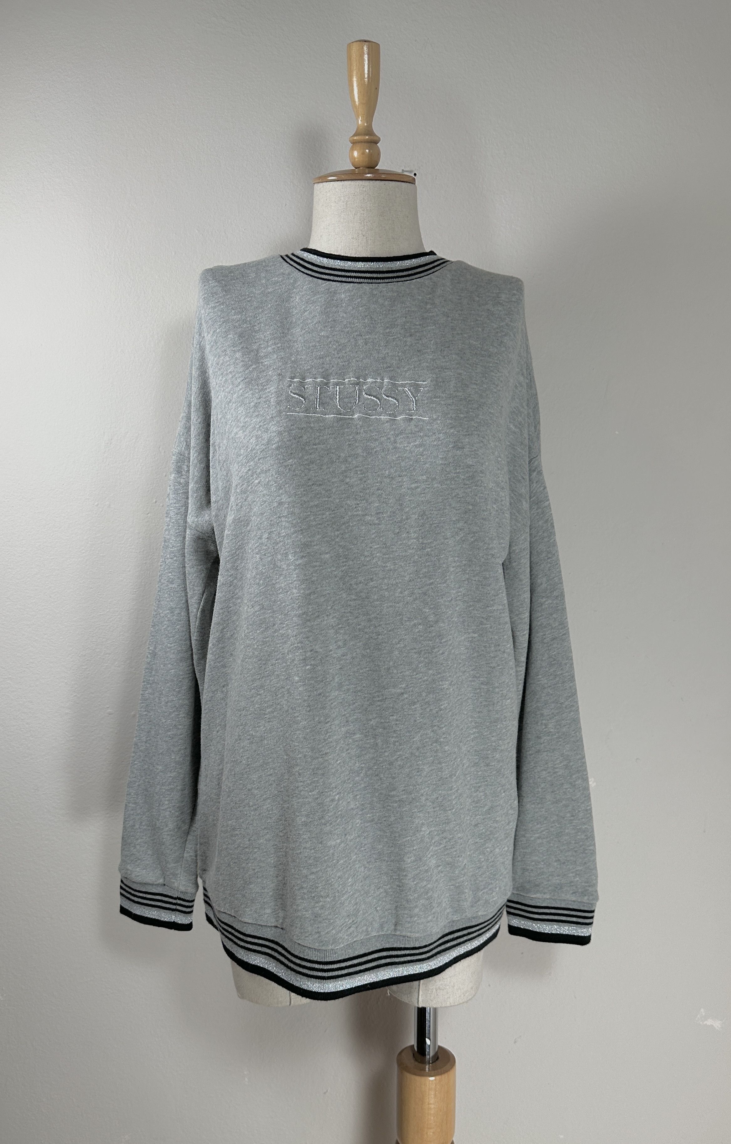 Stussy Grey Sweatshirt T-Shirts, Hoodie | FlexRushtees.com