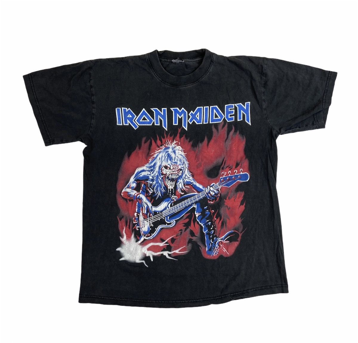 Band Tees Rare Print Vintage Iron Maiden Bootleg Tee T Shirt Hoodie, Sweatshirt | FlexRushtees.com