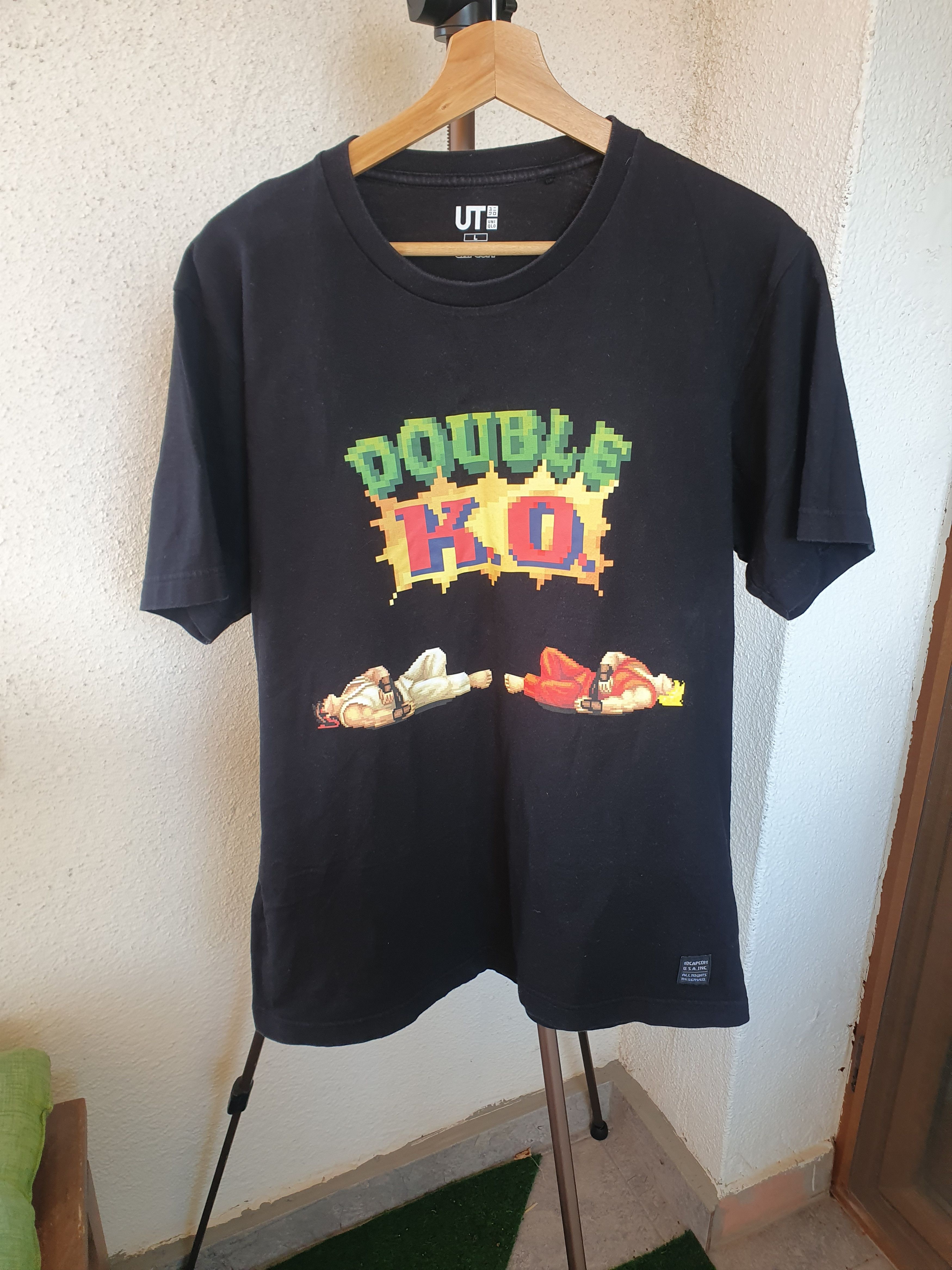 Uniqlo X Capcom Mortal Kombat Double Ko T Shirt Sz L