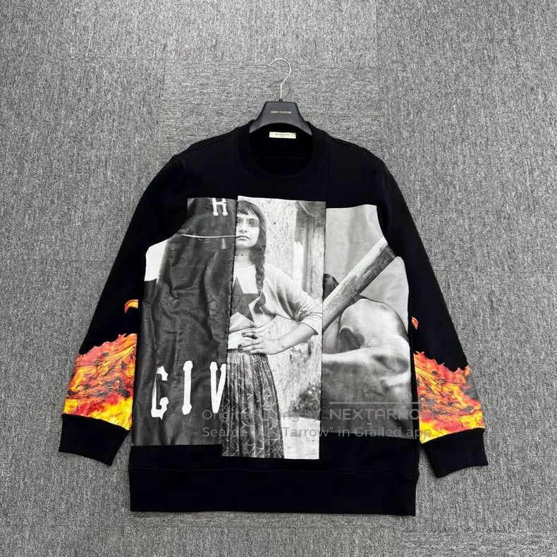 Givenchy Flame Printed Hoodie Size M T-Shirts, Sweatshirt | FlexRushtees.com