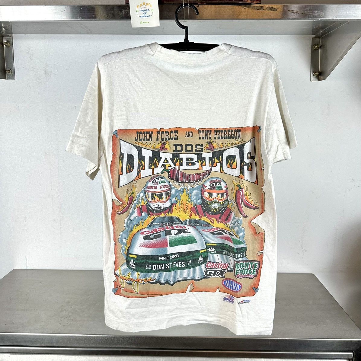 Vintage 90s Nascar Dos Diablos 5 Time World Champ T Shirt