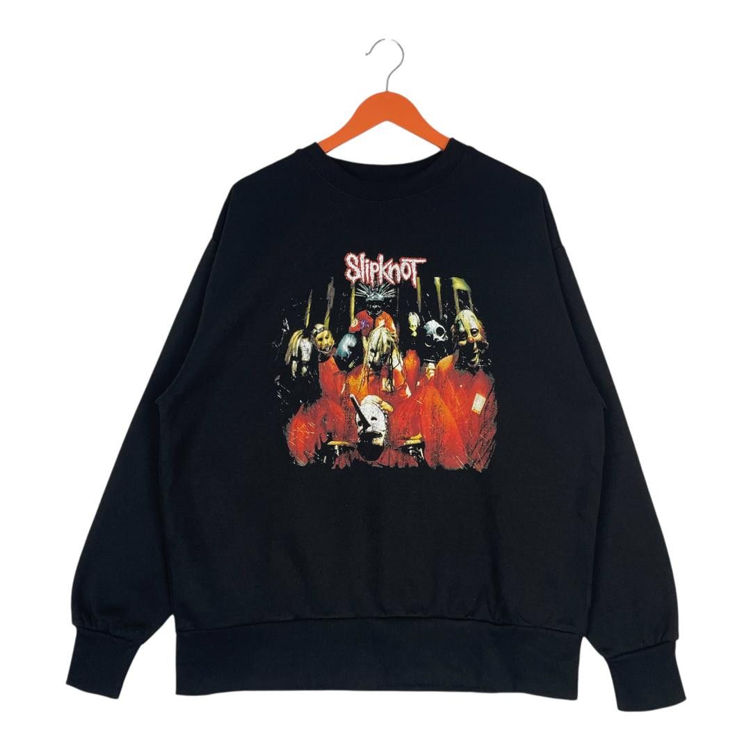 Tees Slipknot Band Graphic Crewneck Sweatshirt Black Option Hoodie | FlexRushtees.com